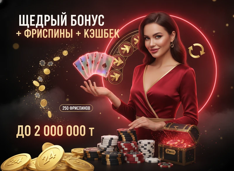 бонусы пинко — Велком-бонус Pinco до 2 000 000 ₸ и 250 фриспинов